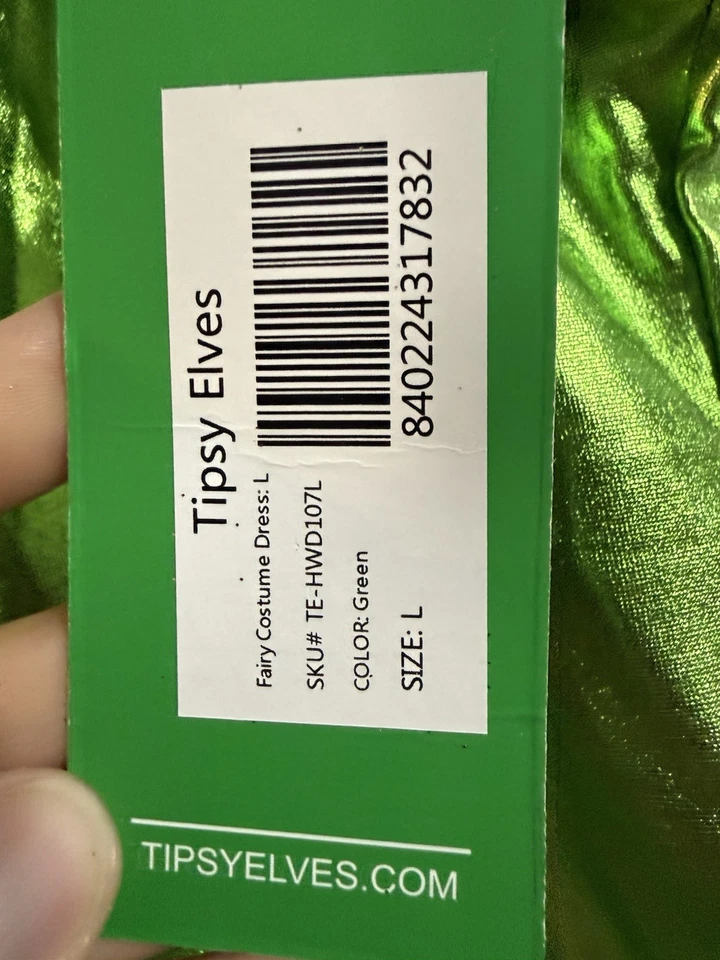 Tipsy Elves Women’s Tinkerbell/Fairy costume, Size LARGE, NWT - Image 4 of 4