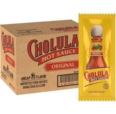 Cholula Original Hot Sauce Packets, 200 Count - Individual Packets