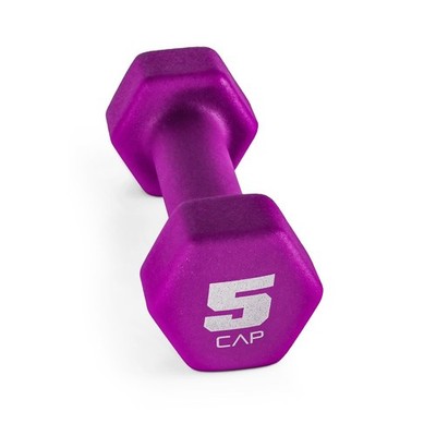 Neoprene Coated Hex Dumbbell 5 lb Pair Hand Weights for Home Gym Fitness