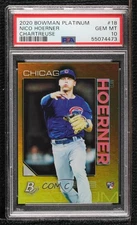2020 Bowman Platinum Wal-Mart Chartreuse Nico Hoerner PSA 10 GEM MT Rookie RC