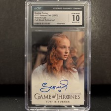 Sophie Turner as Sansa Stark - Game of Thrones 2013 S2 CGC 10 Auto 10
