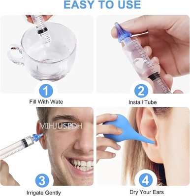 Ear Wax Removal Set with Ear Washing Syringe Ear Irrigation Cleaning Kits Tool