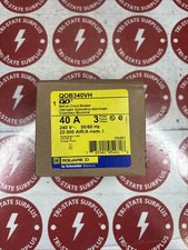 NIB Square D QOB340VH 40A 3 Pole 240V Circuit Breaker  1 Year Warranty   