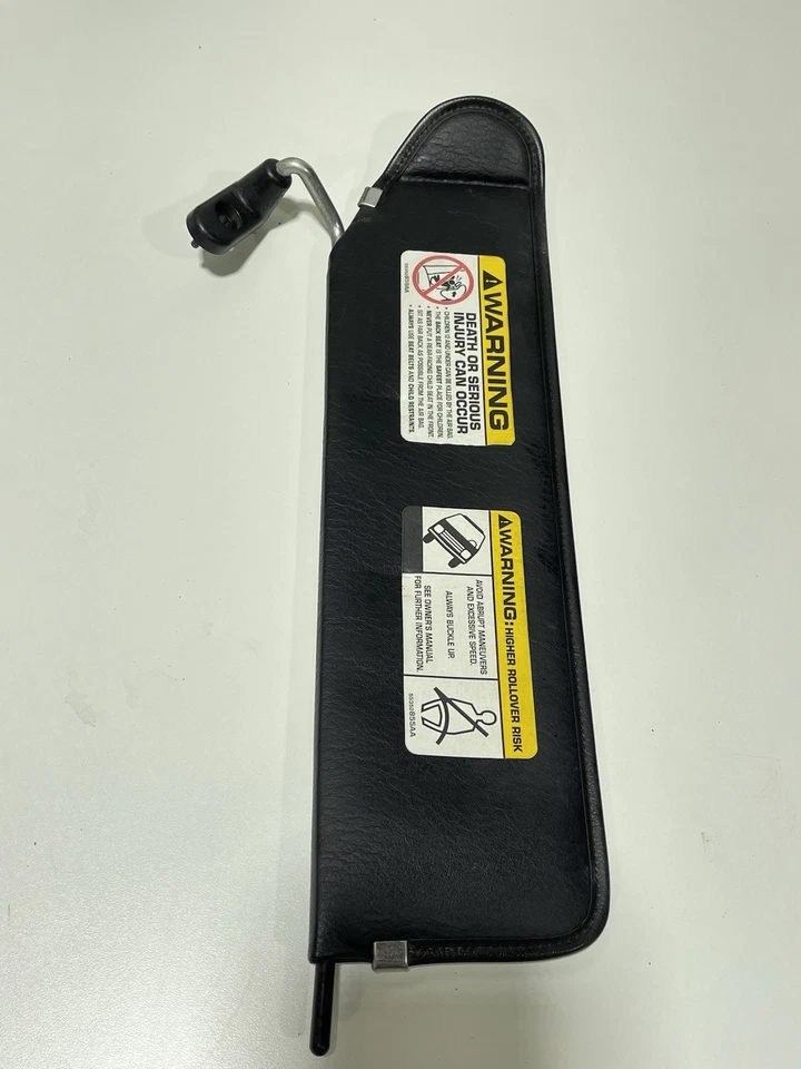 Driver & Passenger Sunvisors Black w/ BOLTS 03-06 Jeep TJ Wrangler PAIR OEM CC5K - Image 2 of 4