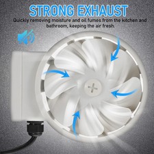 Powerful 4" Silent Inline Extractor Fan Bathroom Hydroponic Air Ventilation UK