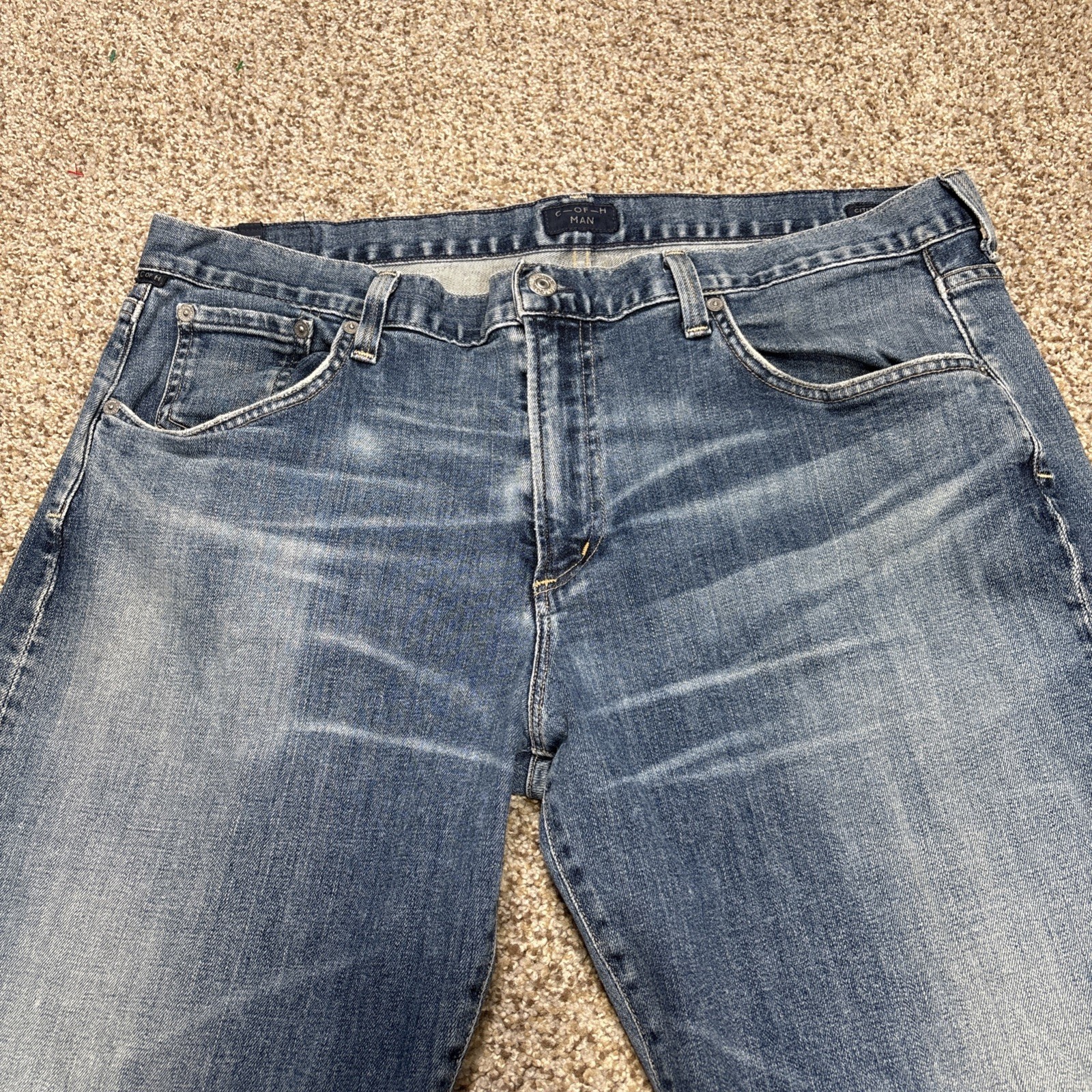 Citizens of Humanity Jeans CoH Men's 38 X 31.5 Perfect Straight Leg Blue Denim - View 2