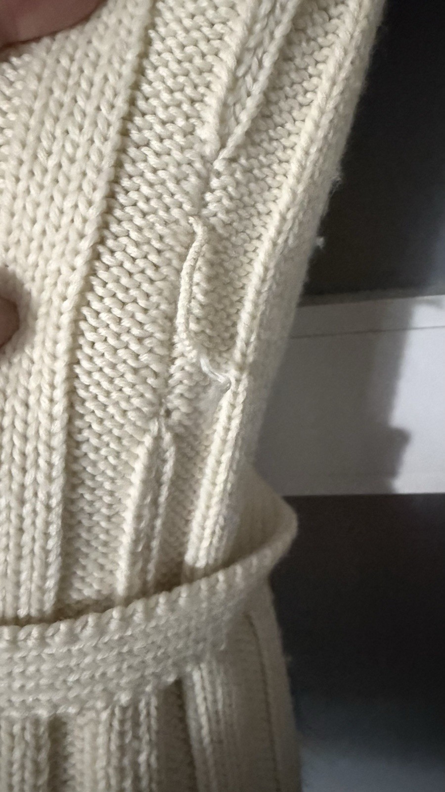 Ameri Selections Womens Cream Ribbed Fur Collar C… - image 10