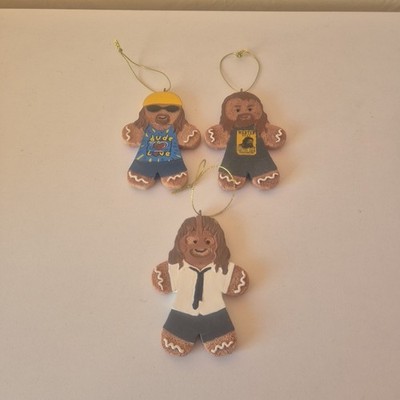 WWE Mick Foley Faces of Foley Gingerbread Ornament 3er Pack Rare