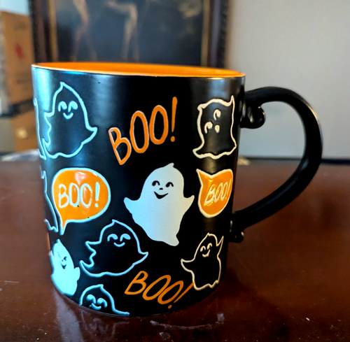 Set of (2) ELI + ANA "Melton Ghost" 18 oz. Coffee Mug (BOO, Halloween) - Picture 3 of 5