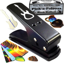 DIY Guitar Pick Punch Gift Pack - Premium Pick-Maker with Leather Key Chain Hold