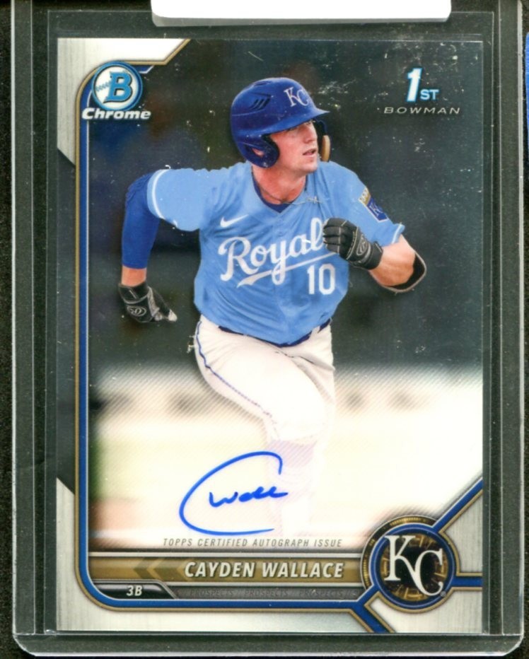2022 Bowman Draft - Chrome Draft Pick Autographs Cayden Wallace #CDA-CW (AU, RC)