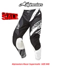 CLEARANCE! Alpinestars Motocross Dirt Bike Pants #40 NEW! black/white BIG SIZE!