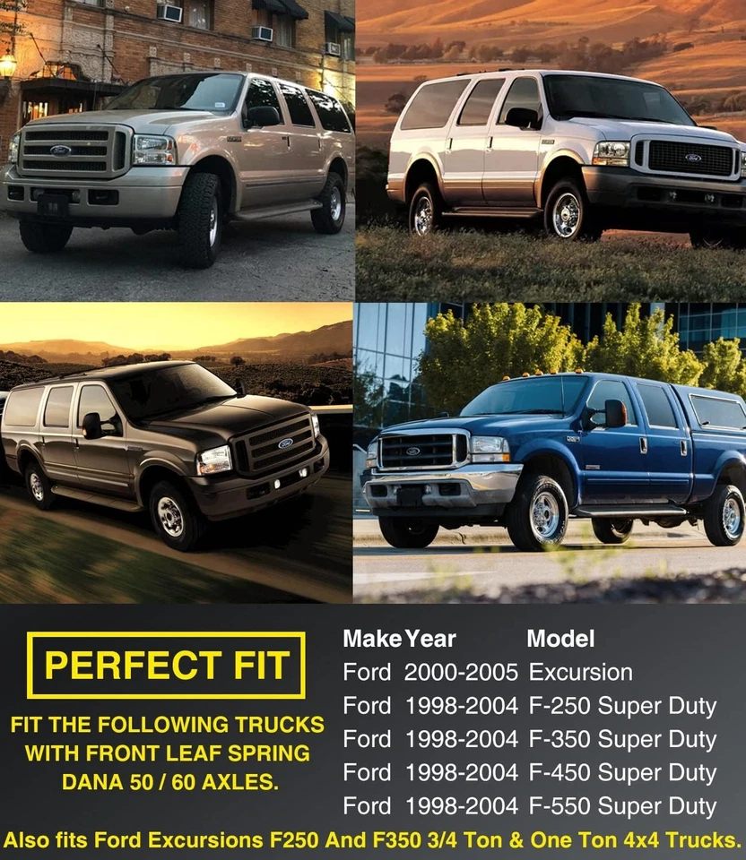 Tubo de nudillo de eje exterior completo de polvo para Ford F250 F350 F450 F550 1998-2004  Foto 2 de 4