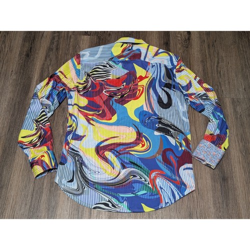 Robert Graham Mens Shirt Crash Course Colorful Long Sleeve Classic Fit Size S - Picture 4 of 5