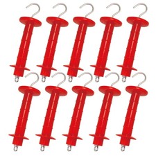 RiteFENCE Insulated Plastic Fence Gate Handle 10PCS Heavy Duty Electric - Red