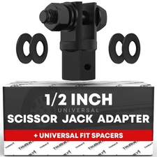 1/2'' Scissor Jack Adapter for Standard Drive Sockets & 13/16 Inch Lug Wrench