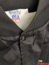 Vintage Chevrolet Heartbeat of America Men s XL Black Snap-Front Bomber Jacket