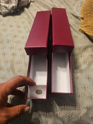 Coin Storage Box For 2x2 Flips Set Of 2 Red