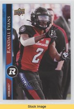 2021 Upper Deck CFL Blue Randall Evans #163 READ 0u2j