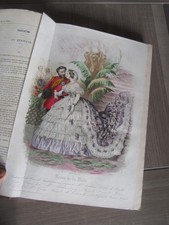 RECUEIL DE 46 GRAVURES DE MODE  1857-1858 COULEURS MAGNIFIQUE ET RARE ENSEMBLE