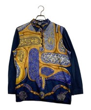 Used HERMES Silk scarf switching knit shirt