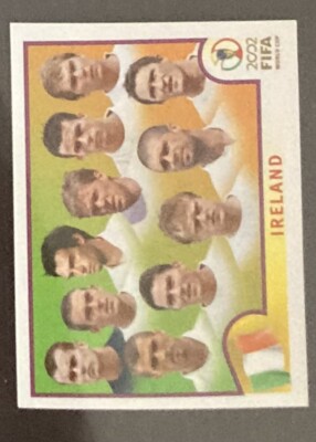 Panini Sticker Nr. 349 WM World Cup 2002 02  Mannschaft Irland in Top-Zustand