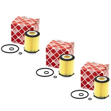 Ölfilter Motor Filter FEBI 101653 Set 3 Stück für Mercedes A B Klasse W246