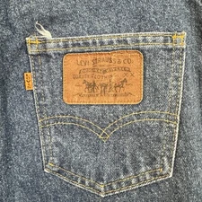 1980s Vintage Levi's Orange Tab Boot Cut Denim Jeans  18824-0214 USA Size 14