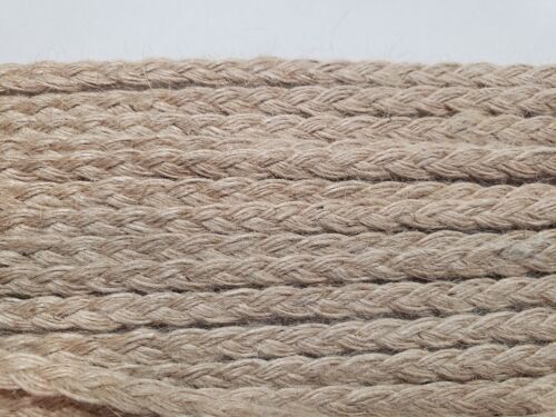 Corde de jute tressée 1/4 pouce costume macramé tapisserie d'ameublement artisanat 24 verges 72 pieds - Photo 1/4