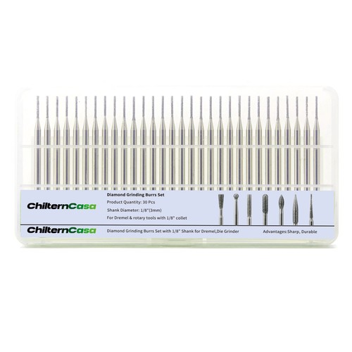 Brocas cilíndricas para tallar aguja de molienda de diamante de 30 piezas para gema de vidrio de roca - Imagen 4 de 17