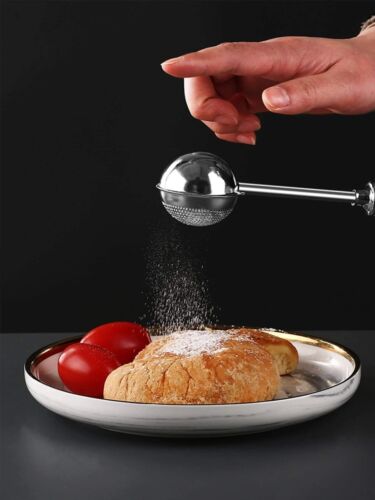 1Pc Stainless Steel Flour Duster, One-Handed Sugar & Powder Shaker for Baking