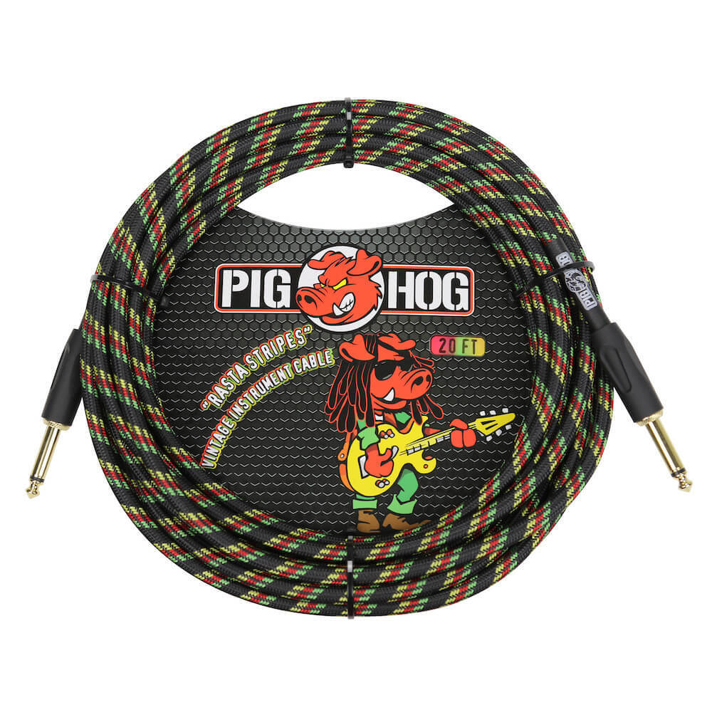 СВИНЬЯ-БОРОВ PCH20RA Rasta Stripes Instrumentenkabel