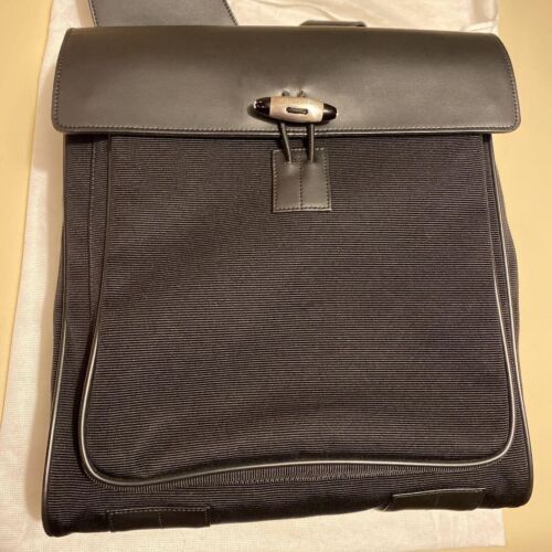 Montblanc Unt Leather Collection Backpack Black 33X30X11Cm Single Belt Used - Picture 4 of 9