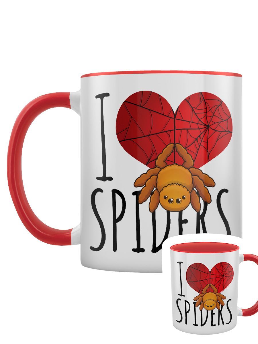 I Love Spiders Red Inner 2-Tone Mug
