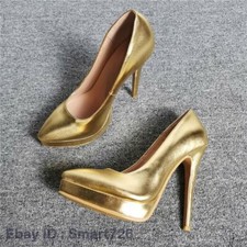 Elegantes Zapatos de salón de mujer Tacones altos Plataforma Zapatos de vestir de fiesta Mujer Talla 4-15
