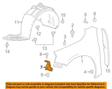 GM OEM 14-20 Impala Fender Fender Components-Front Bracket 23142193