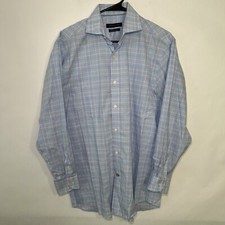 Tommy Hilfiger TH Flex Regular Fit Stretch Dress Shirt Mens Size 15 32/33 Plaid