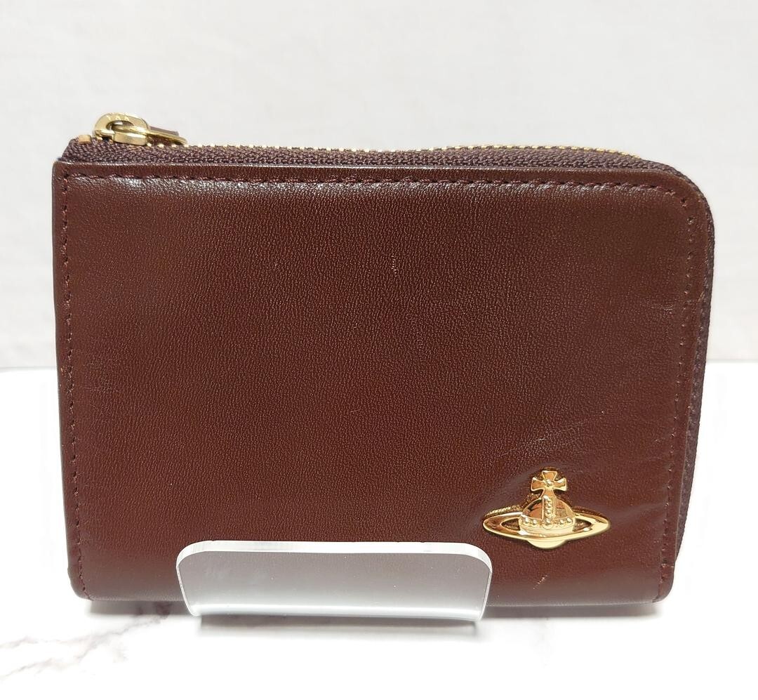 Vivienne Westwood Wallet Bi-fold Card coin Case color Brown Women