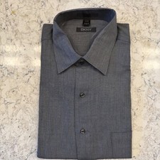 NWOT Men's DKNY dark gray button-down dress shirt Large