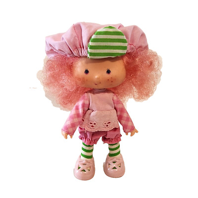 VINTAGE 1980's STRAWBERRY SHORTCAKE DOLL RASPBERRY TART PINK SHOES + HAT FIGURE
