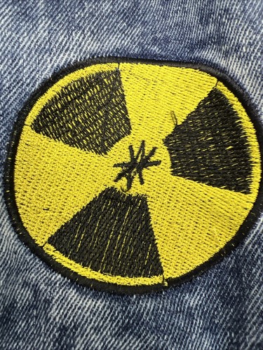 Rebel Star Denim Blue Jean Jacket With Patches Mens Sz M Measured Pockets - Picture 14 of 24