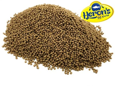 HERONS Premium Wheatgerm Pellets 3mm KOI POND FISH FOOD GOLDFISH CARP WINTER
