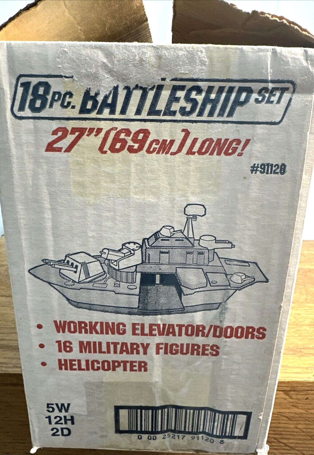 American Plastic Toys Inc 18 Piece Battleship Set 91120 w/Figures & Box Vintage