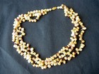 14K MO YELLOW GOLD FRESHWATER PASTEL PEARLS MULTI-GEMSTONE 3-STRAND NECKLACE-17" — photo 6