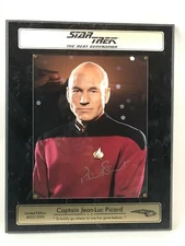 Patrick Stewart autograph signed Star Trek Next Generation 8x10 photo in plaque