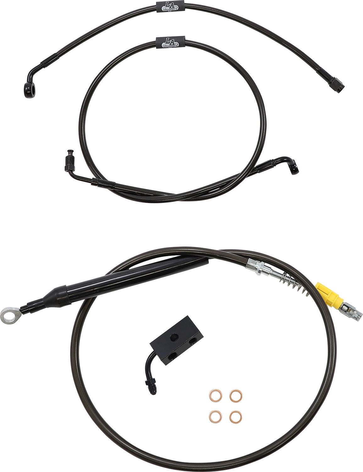 LA8155KT16M Standard Midnight Braided Handlebar Cable/Brake Line Kit