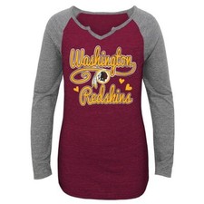 Washington Redskins NFL Youth Girls' Long-Sleeve Graphic T-Shirt - NWT