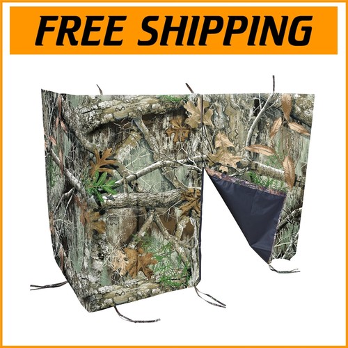 Vanish Magnetic Treestand Cover - Realtree Edge Camo Blind for Efficient Hunting