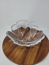 Vintage Danish Crystal Glass Bowl by Lütken ...