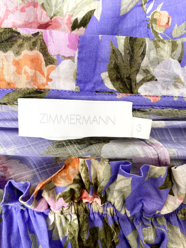 ZIMMERMANN Size 3 / AU 14 / US Pattie Frill Midi Dress floral cotton maxi dress - Picture 21 of 24
